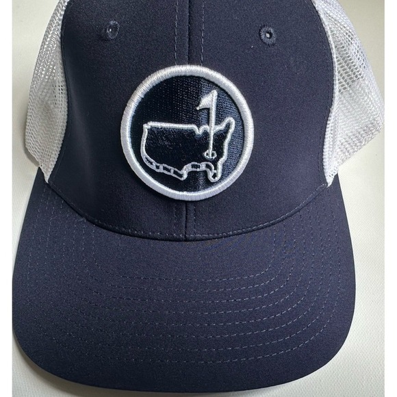 Masters Augusta National Trucker Hat Snapback Golf Cap White Black Mesh American - Picture 2 of 6